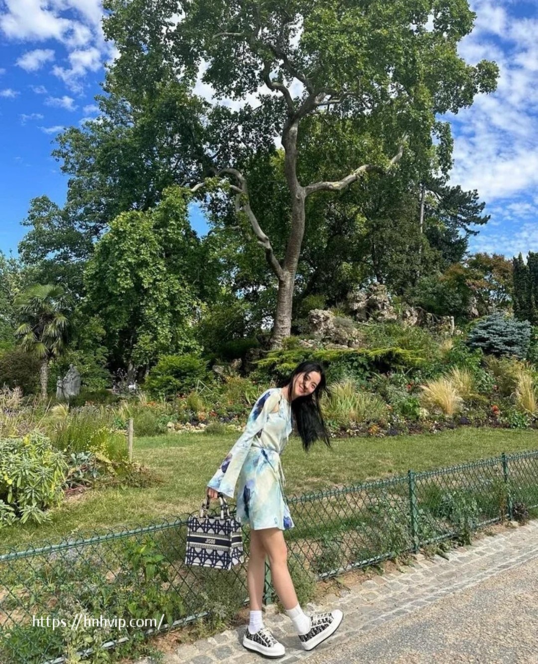 디올 워크앤디오 플랫폼 스니커즈 딥 블루 디올 오블리크 자수
