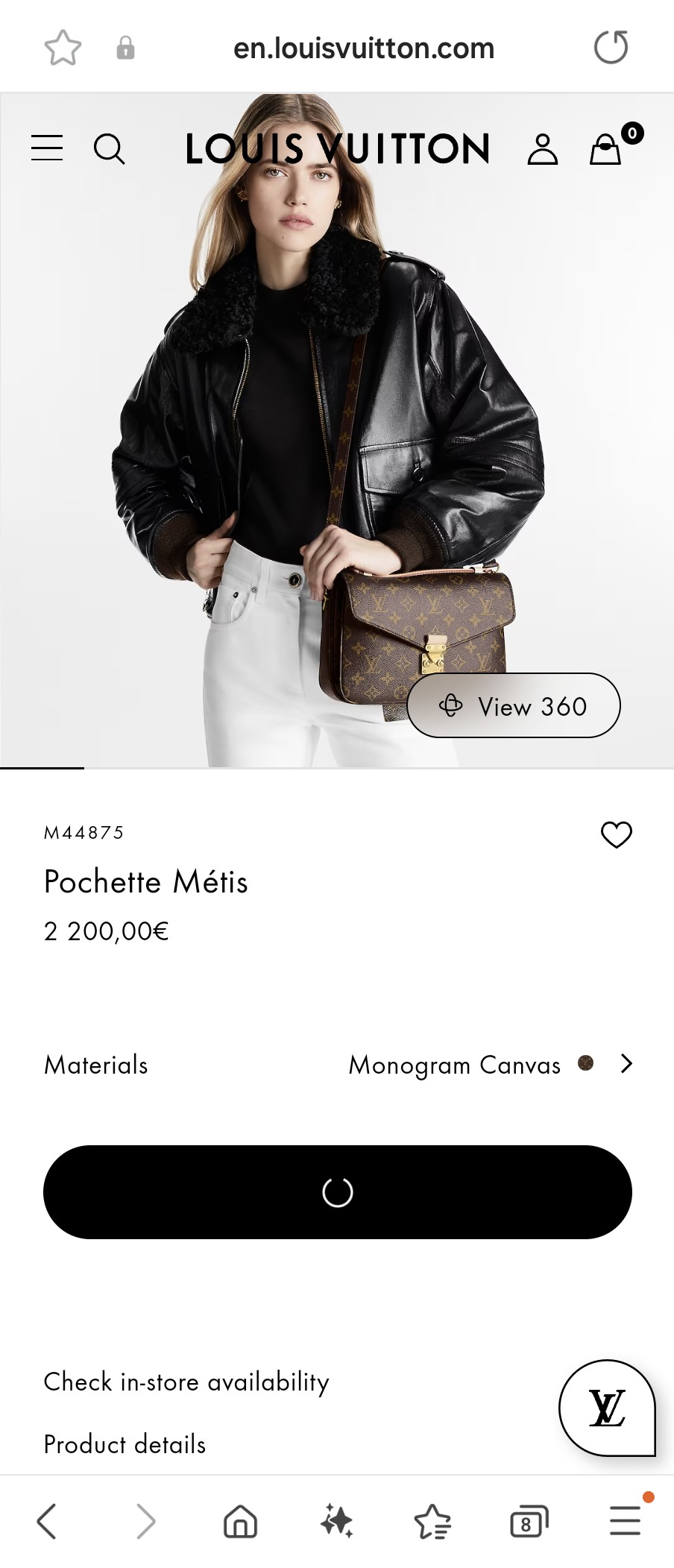 루이비통 M44875 포셰트 메티스
