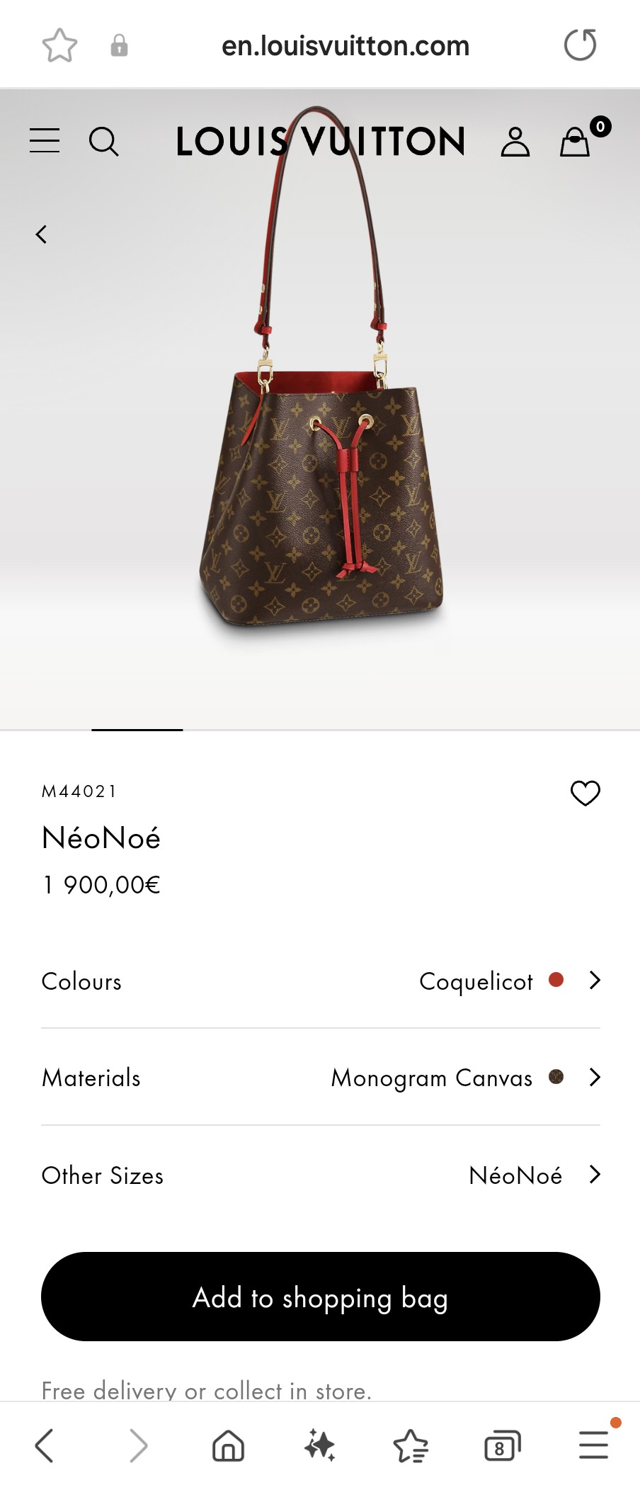 루이비통 M44021 네오노에