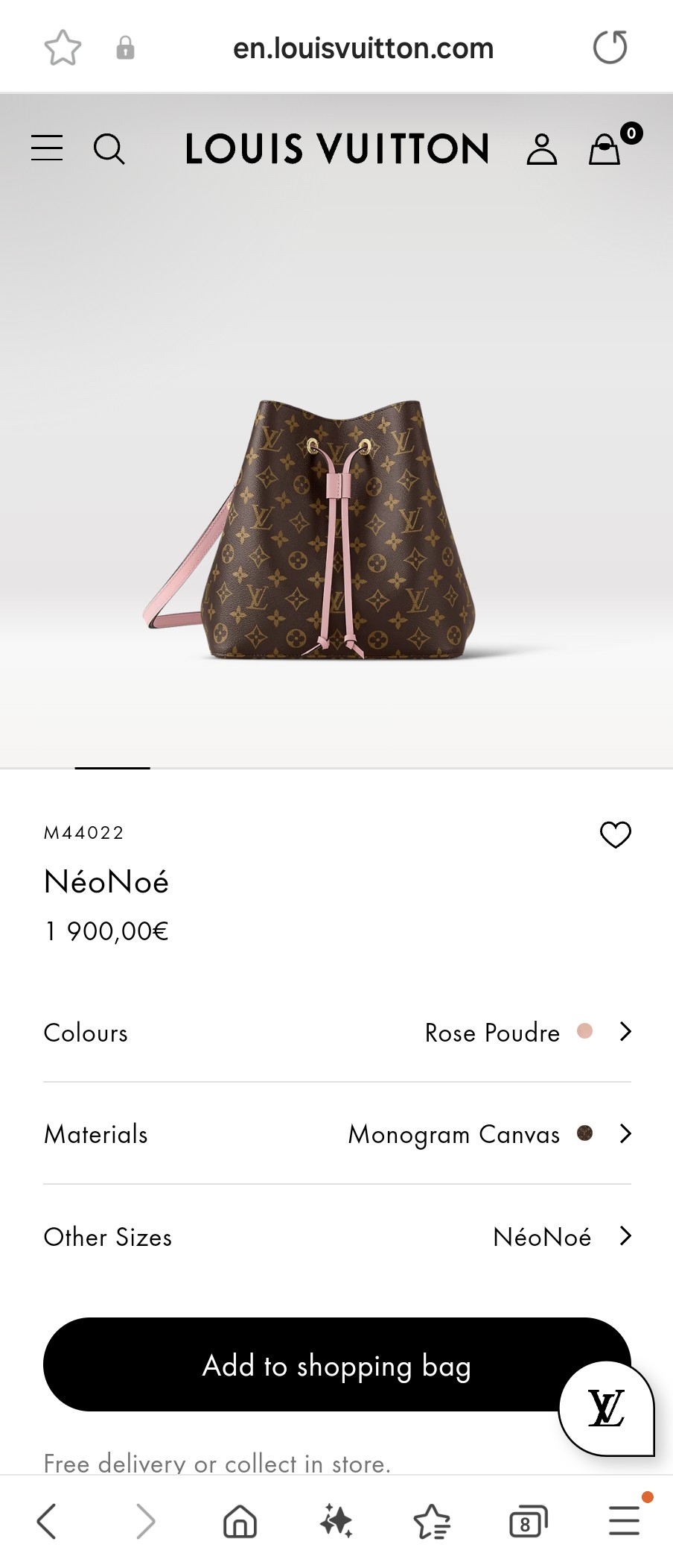 루이비통 M44022 네오노에