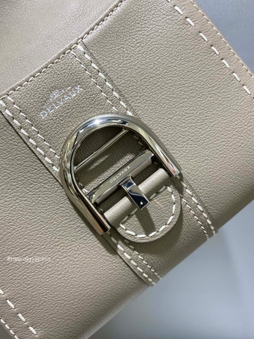 Delvaux Brillant Mini Surpiqué 그레인 송아지 가죽 Tourterelle I - 아이보리