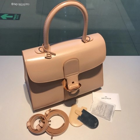 Delvaux Brillant MM 박스 카프 로즈