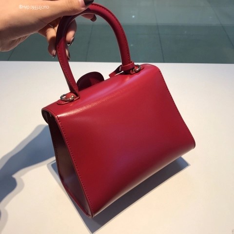 Delvaux Brillant MINI 박스 카프 와인