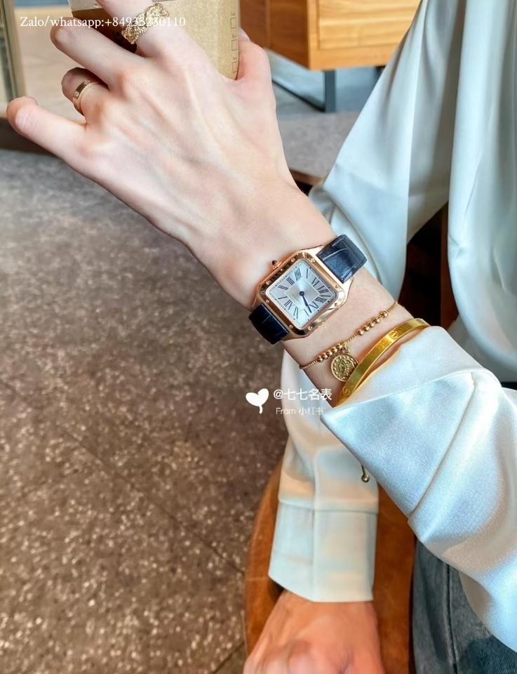 까르띠에 산토스-듀몽 시계 W2SA0012 28x38mm